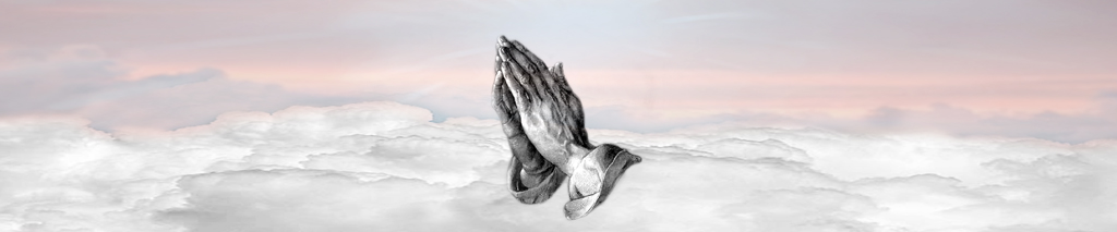 P FC 103 PK Praying Hands (NO TEXT) Pink Clouds FULL COUCH